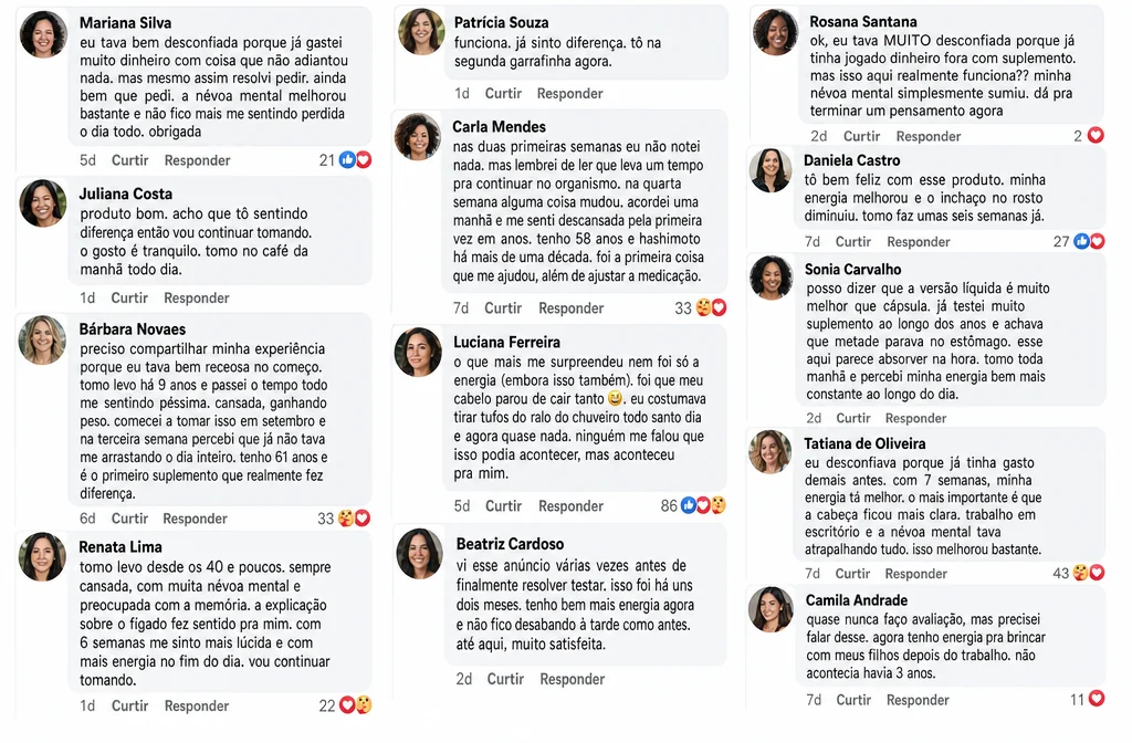 Mulheres que usam o Pureveen, antes e depois